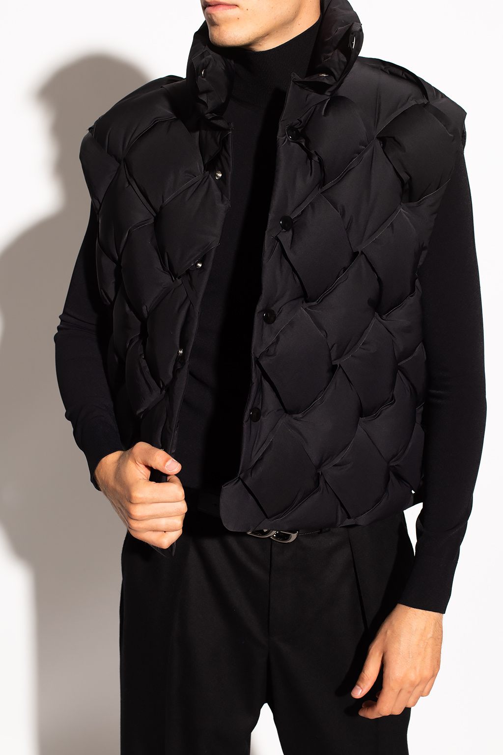 Quilted vest Bottega Veneta - Bottega Veneta open cable-knit